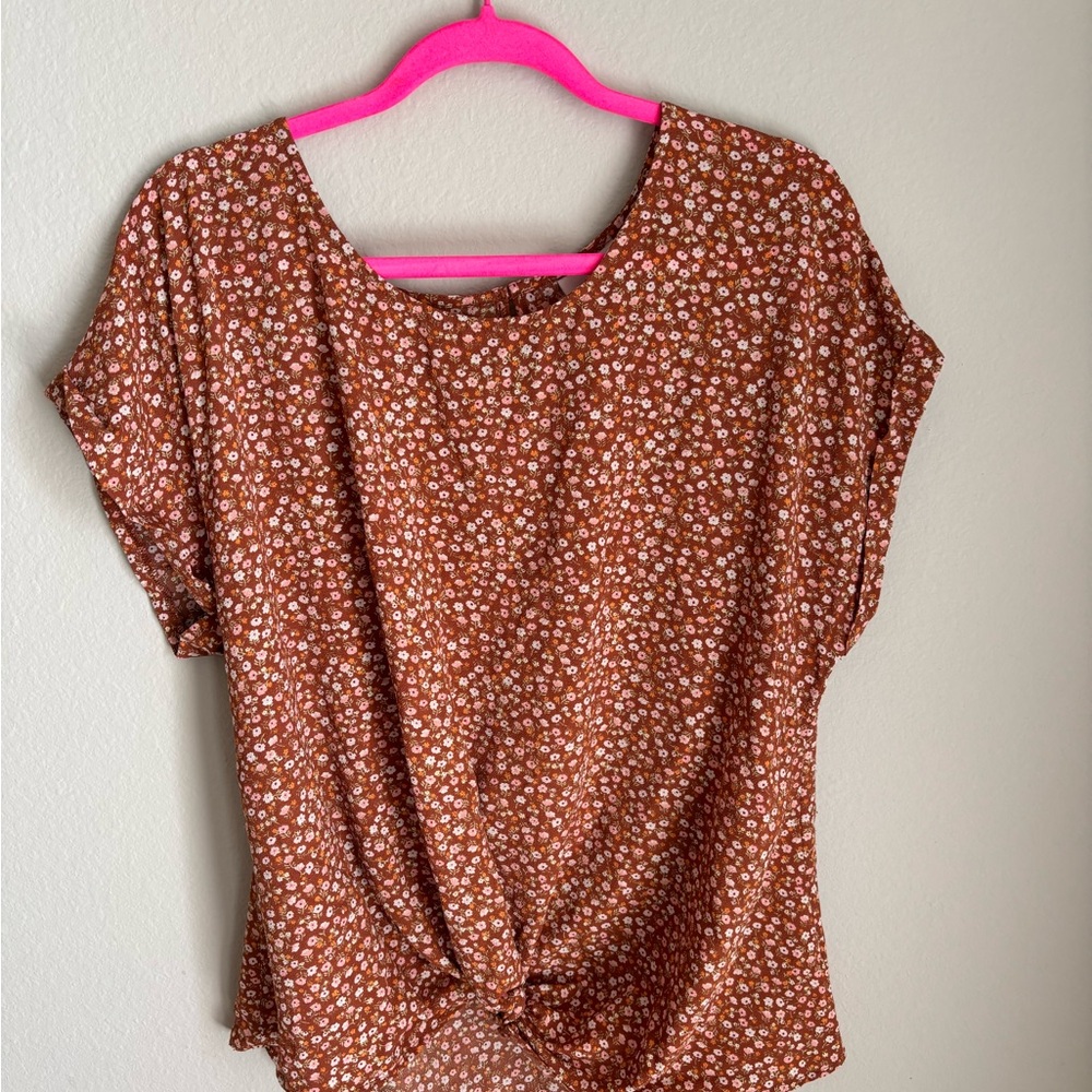 SO Brown Floral Women's Blouse